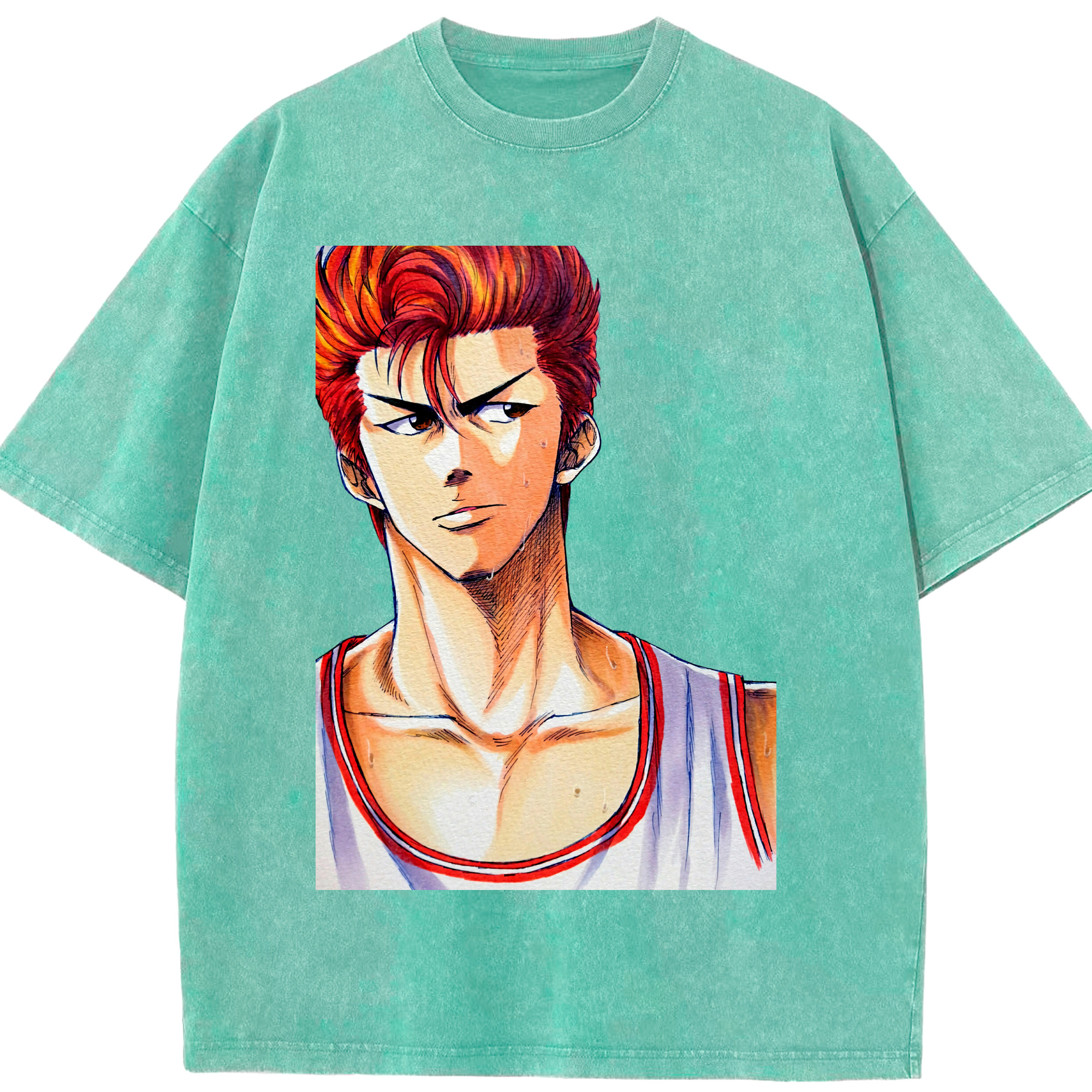 （画像用） SLAM DUNK／スラムダンク 綿100% ヴィンテージ風 半袖Tシャツ（フロントプリント）